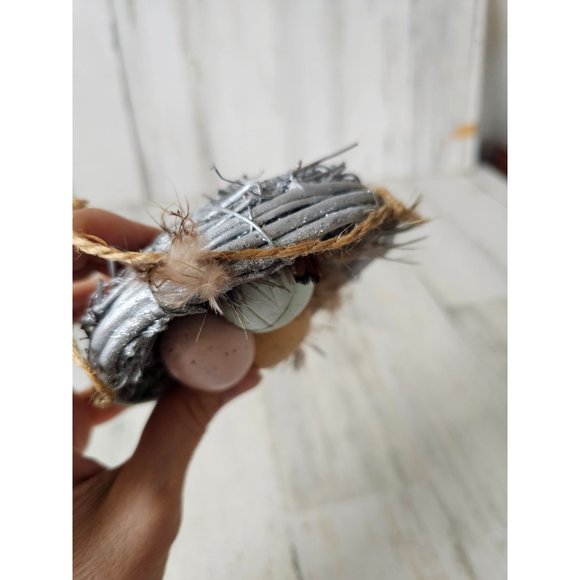 Glitter Robin egg nest decor spring Easter silver Xmas tree - Picture 8 of 8